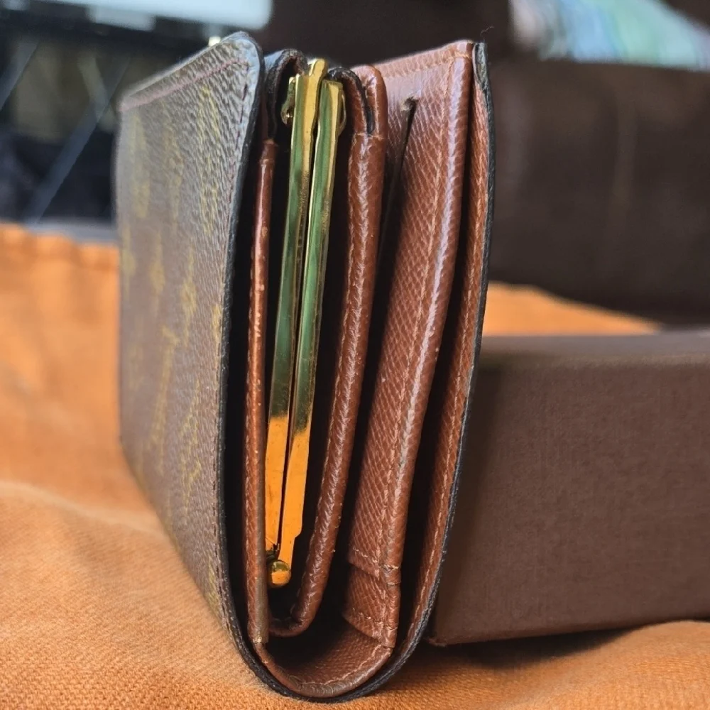 Louis Vuitton Brown Monogram Wallet Compact Design